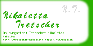 nikoletta tretscher business card